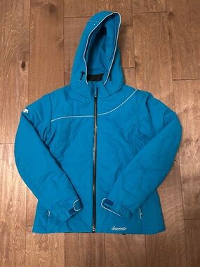 Descente Women's Bright Teal Hooded Ski Jacket